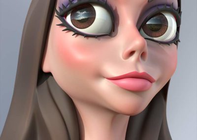Character design 3D cartoon de Natalie Wood